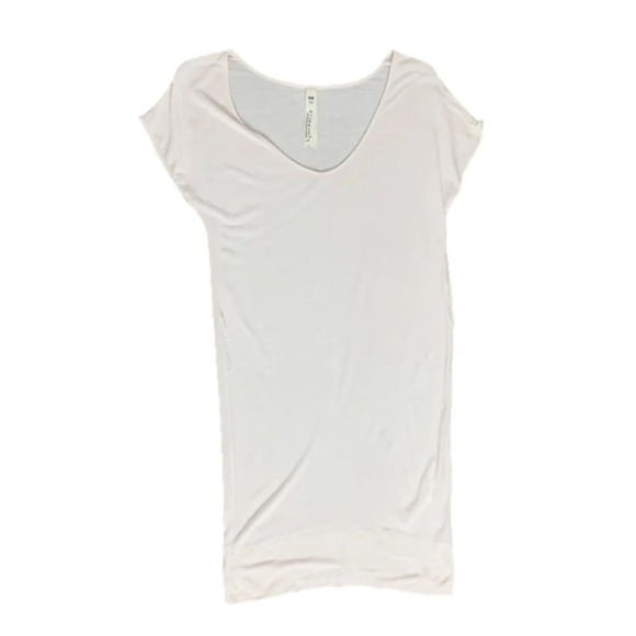 Y2k 2000s Aritzia Community T-shirt Dress short sleeves Pale Pink Size XS - Picture 2 of 11